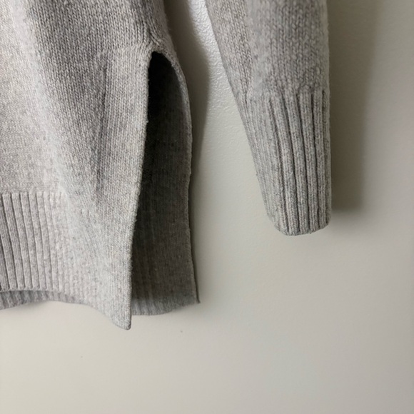 H&M Wool Blend Sweater Mockneck Relaxed Fit Taupe Size M - Picture 4 of 11